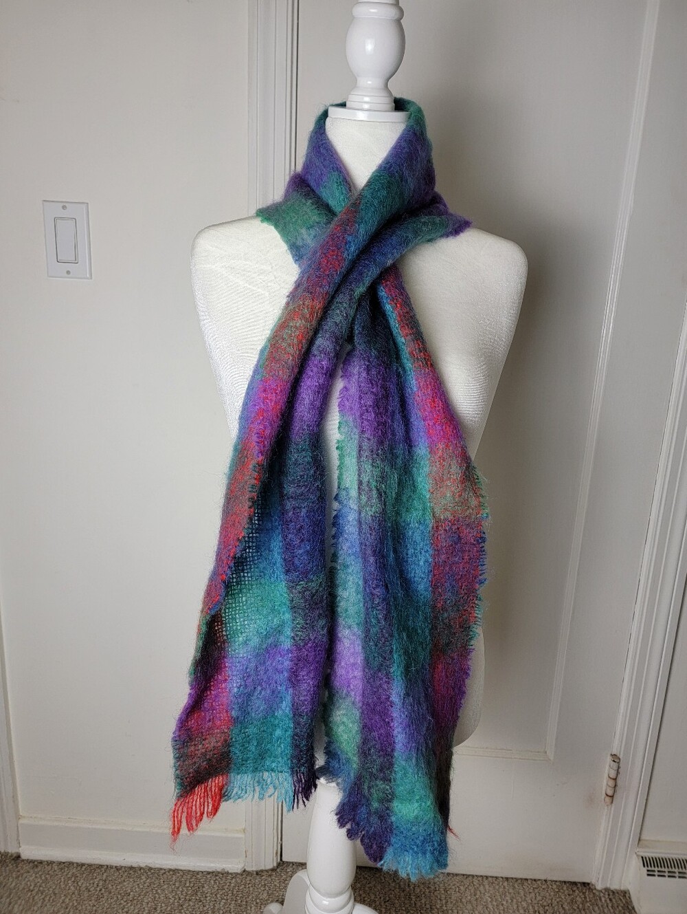 Donegal Design Mohair Collection Scarf Approx. 69" L x 9.5" Wide Made in Ireland